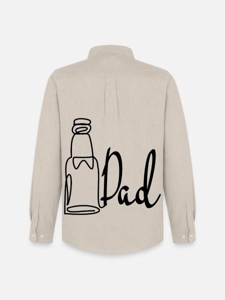 Line Art Far Fars Dag Øl - Oxfordskjorte herre Stanley/Stella - beige