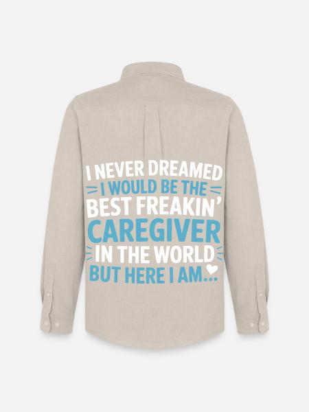 Beste Pflegerin Der Welt Design - Männer Oxford Hemd von Stanley/Stella - Beige