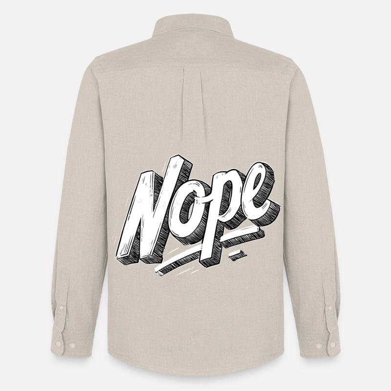 Nope - Men's Oxford Shirt by Stanley/Stella - beige