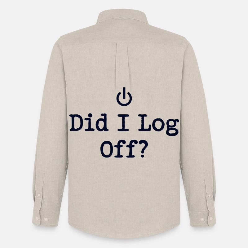 Did I Log Off? Abgemeldet Power-Symbol - Männer Oxford Hemd von Stanley/Stella - Beige