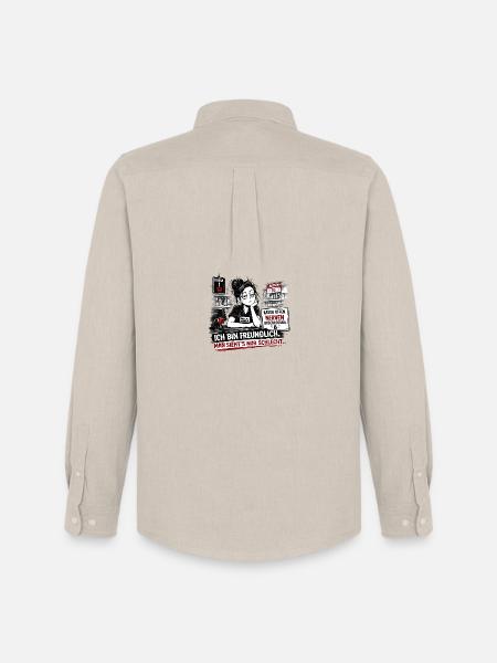 Kassa Offen Nerven Geschlossen - Männer Oxford Hemd von Stanley/Stella - Beige