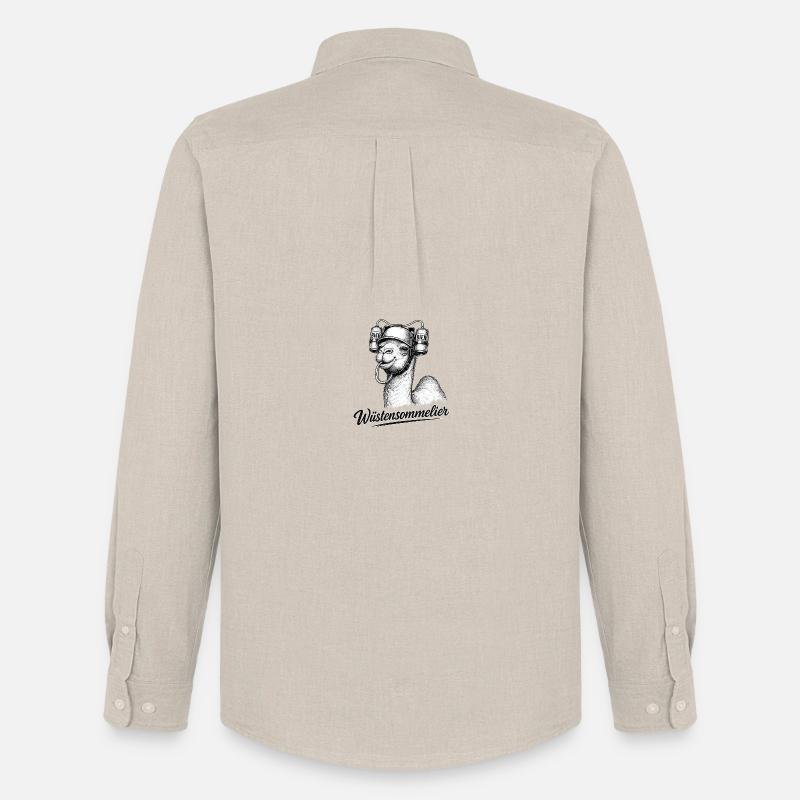 Feinschmecker - Männer Oxford Hemd von Stanley/Stella - Beige