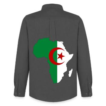 Algerien_Flagge_Afrika - Männer Oxford Hemd von Stanley/Stella - Anthrazit - Hinten - AI Model Male 185 dark (185cm)