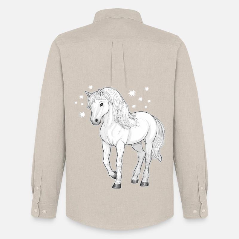 Cavallo con stelle - Stanley/Stella Camicia Oxford uomo - beige