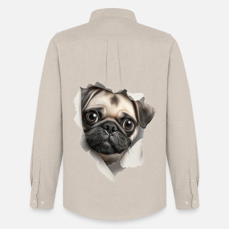 Mops - Stanley/Stella koszula Oxford męska - beżowy