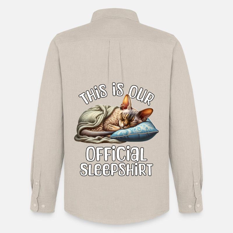Devon Rex Schlafshirt - Männer Oxford Hemd von Stanley/Stella - Beige