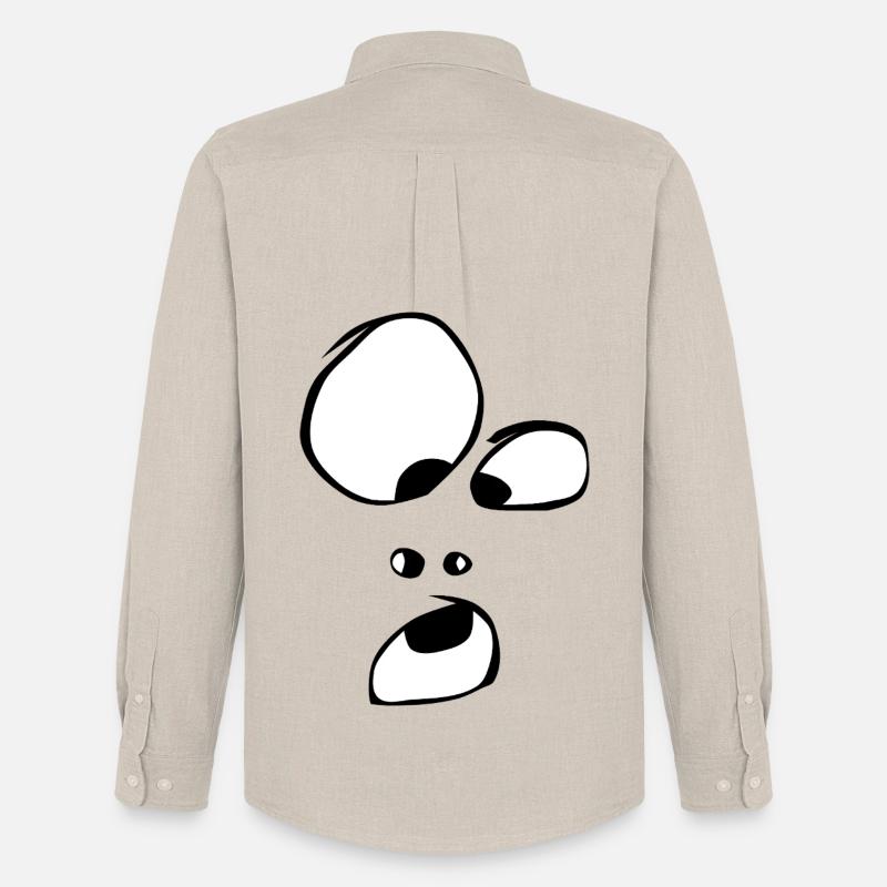 oho ! Gesicht Geist Gespenst Halloween Comic - Männer Oxford Hemd von Stanley/Stella - Beige
