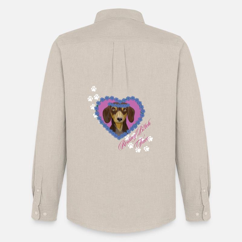 Ruhende B!tch Gesicht Weenie - Männer Oxford Hemd von Stanley/Stella - Beige