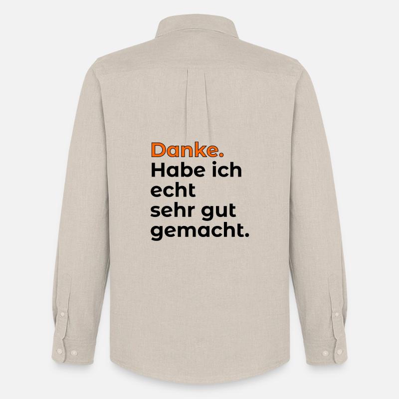 EIGENLOB KOMPLIMENTE - Männer Oxford Hemd von Stanley/Stella - Beige