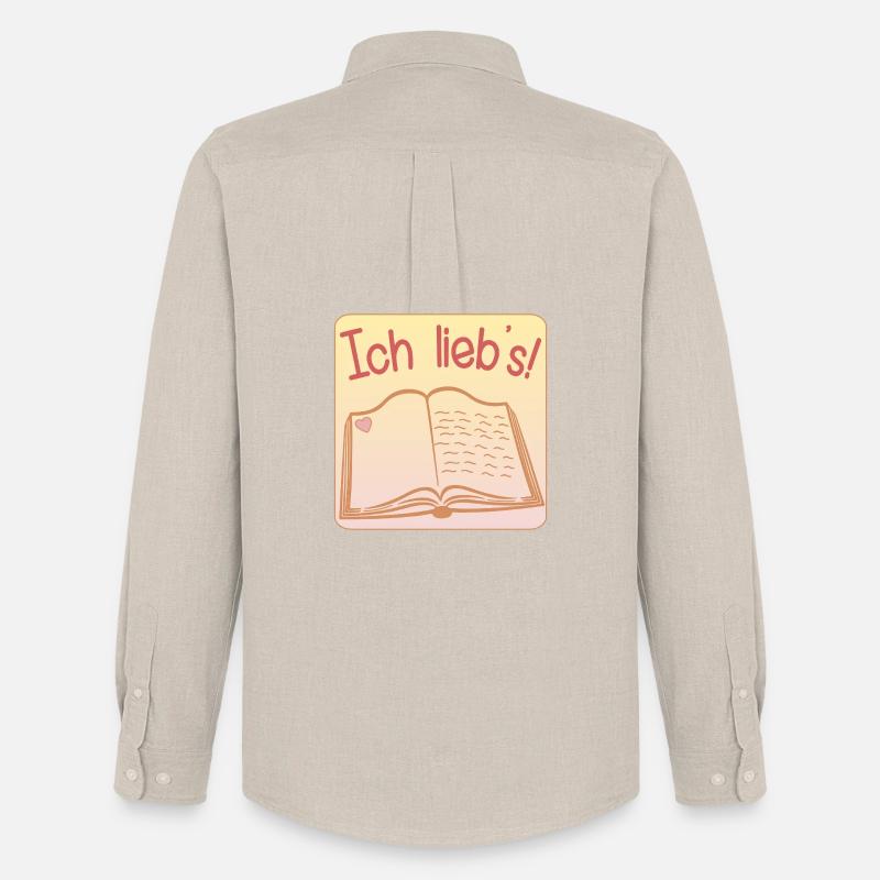 HOBBY BÜCHER LESEN LIEBEN BUCH - Männer Oxford Hemd von Stanley/Stella - Beige