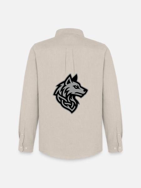 Wolf Head Viking - Men's Oxford Shirt by Stanley/Stella - beige