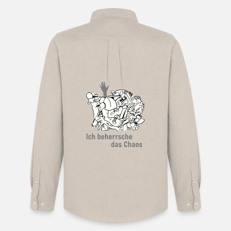 Ich behersche das Chaos - Männer Oxford Hemd von Stanley/Stella - Beige