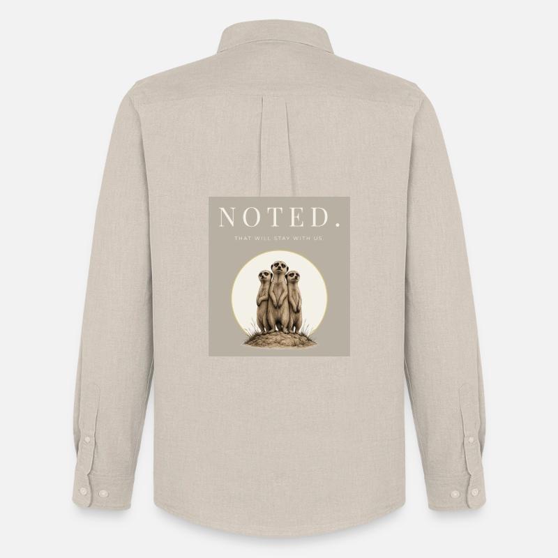 Noted Funny Meerkat - Männer Oxford Hemd von Stanley/Stella - Beige