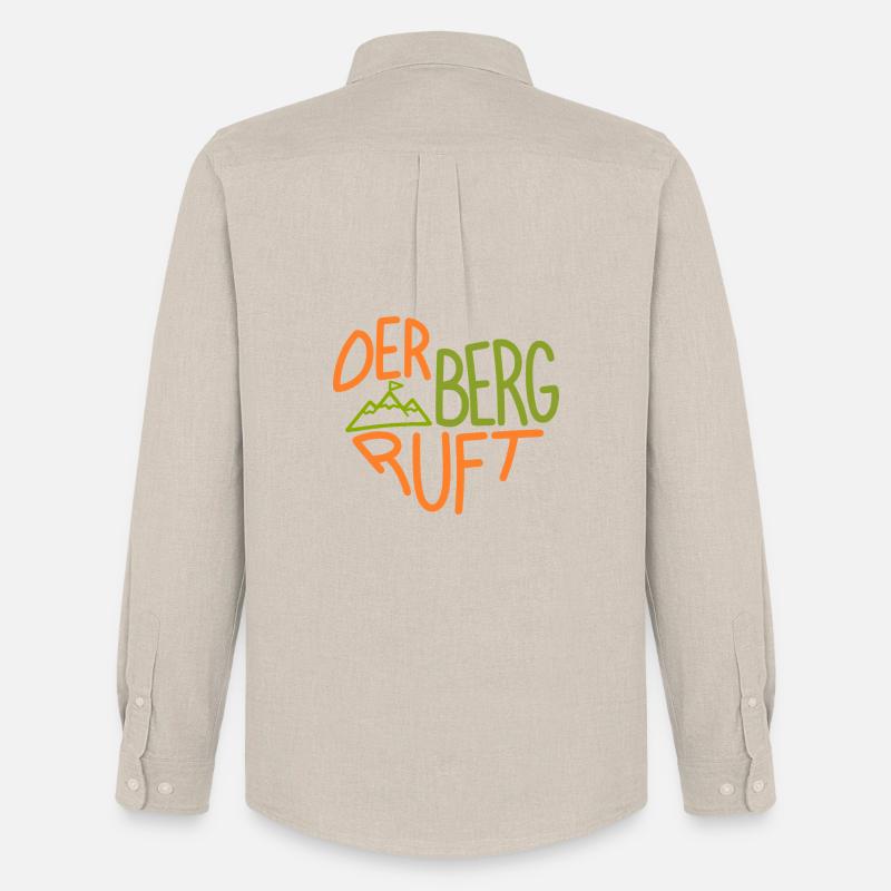 Der Berg Ruft Herzdesign - Männer Oxford Hemd von Stanley/Stella - Beige