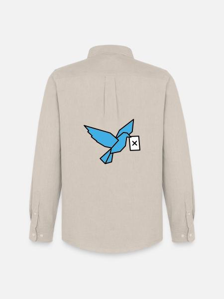 Brieftaube Wahlzettel Vogel Bunt - Männer Oxford Hemd von Stanley/Stella - Beige