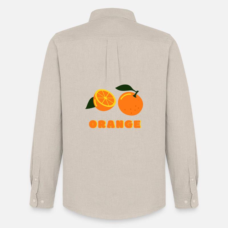 Orange Summer Vibes Fruit Design - Männer Oxford Hemd von Stanley/Stella - Beige