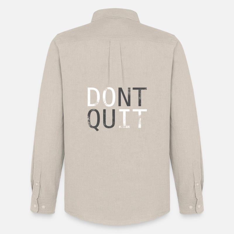 Don’t Quit Motivationsspruch - Männer Oxford Hemd von Stanley/Stella - Beige