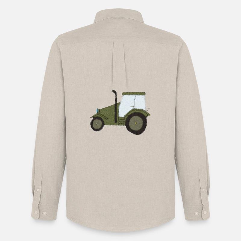 traktor oldtimer impressionismus - Männer Oxford Hemd von Stanley/Stella - Beige