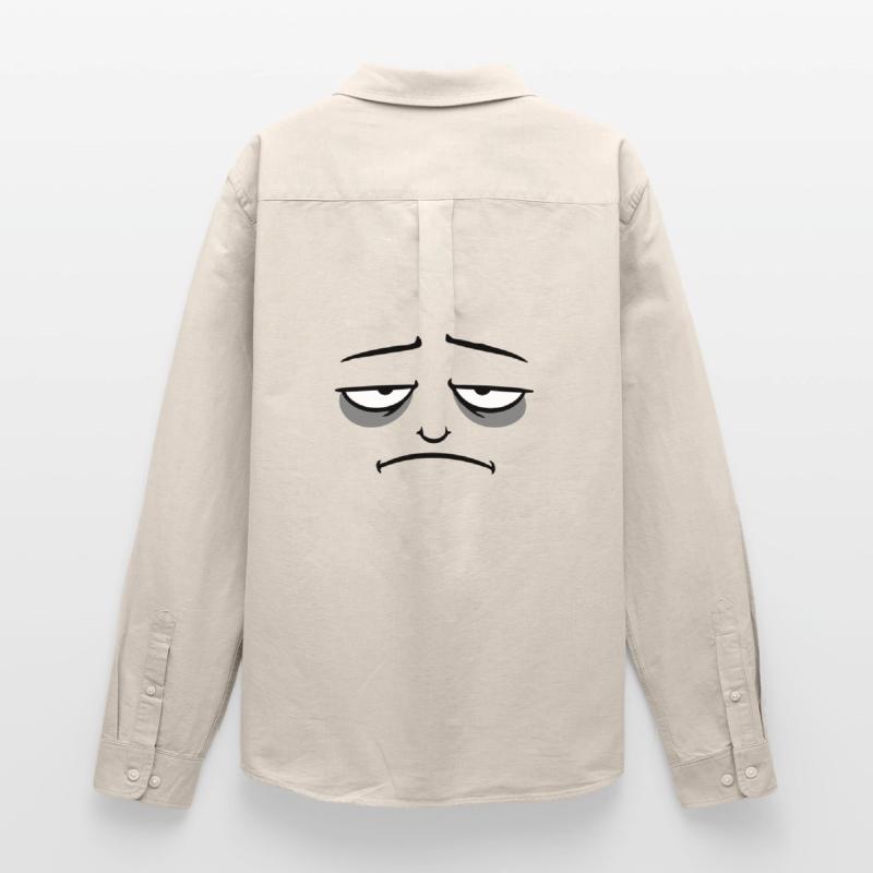Grumpy sad disappointed face funny Men's Oxford Shirt by Stanley/Stella