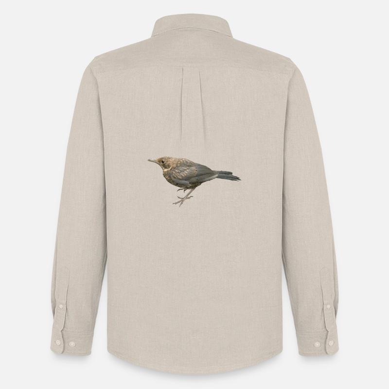 Amsel Jungvogel - Männer Oxford Hemd von Stanley/Stella - Beige