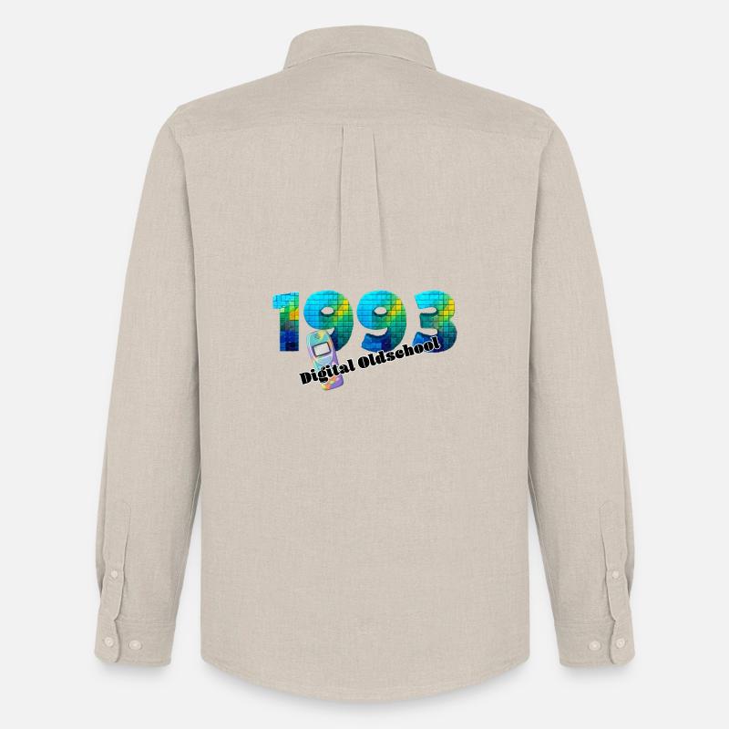 1993 – Digital Oldschool Design - Männer Oxford Hemd von Stanley/Stella - Beige