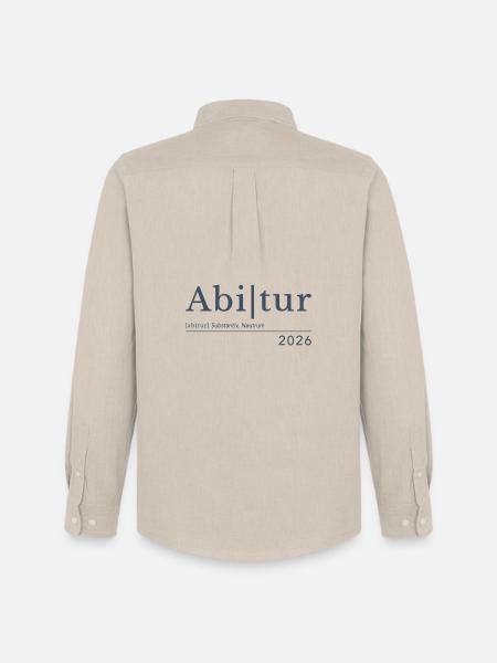 Abitur 2026 - Männer Oxford Hemd von Stanley/Stella - Beige
