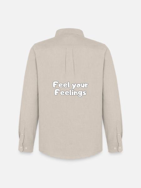 Feel Your Feelings – Selfcare Statement Shirt - Men's Oxford Shirt by Stanley/Stella - beige