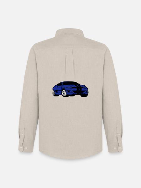 Sports Car - Sports Car - Coupé - Men's Oxford Shirt by Stanley/Stella - beige