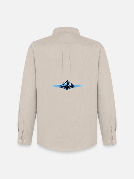 Mountains icon line - Men's Oxford Shirt by Stanley/Stella - beige