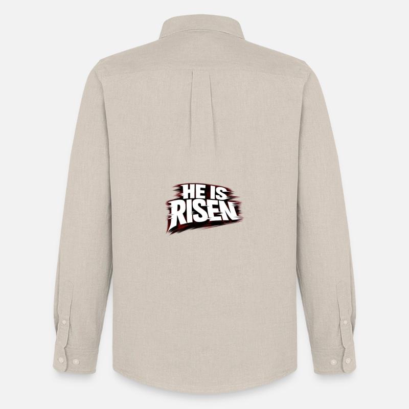 He is Risen - Männer Oxford Hemd von Stanley/Stella - Beige