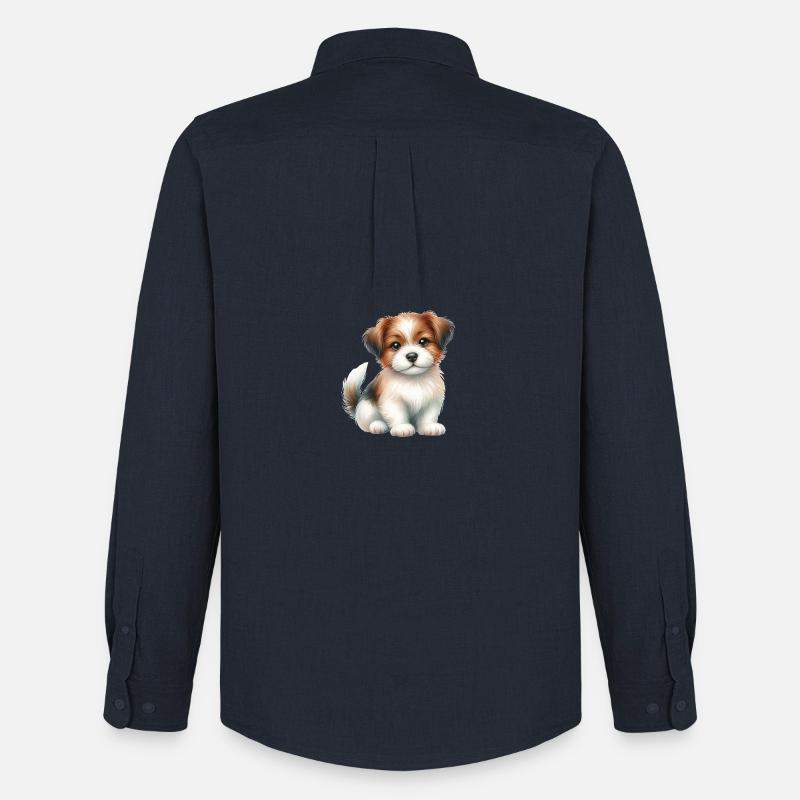 Süßer Hund - Männer Oxford Hemd von Stanley/Stella - Navy