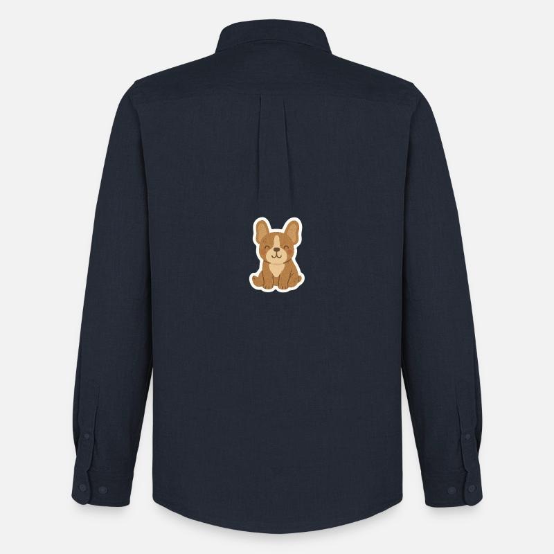 Frenchie - Männer Oxford Hemd von Stanley/Stella - Navy