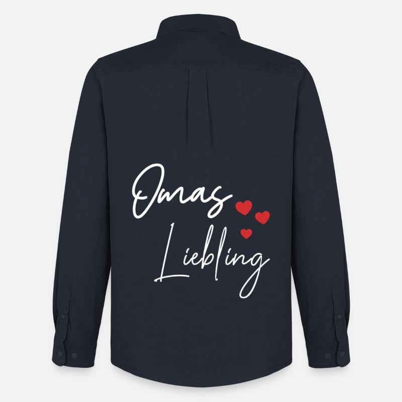 Omas Liebling Spruch  - Männer Oxford Hemd von Stanley/Stella - Navy