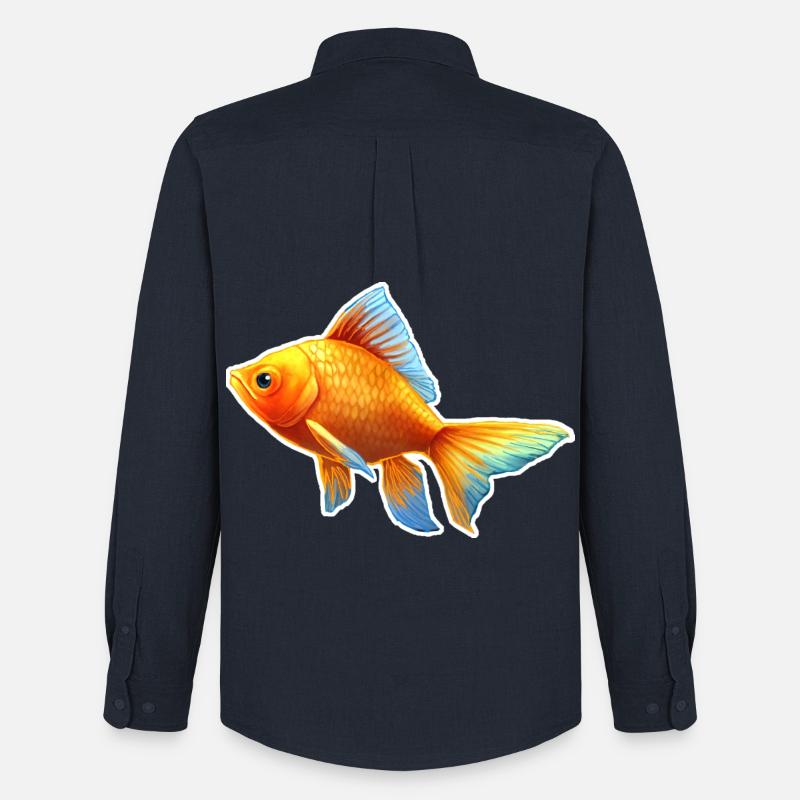 Goldfisch Nr.2 - Männer Oxford Hemd von Stanley/Stella - Navy