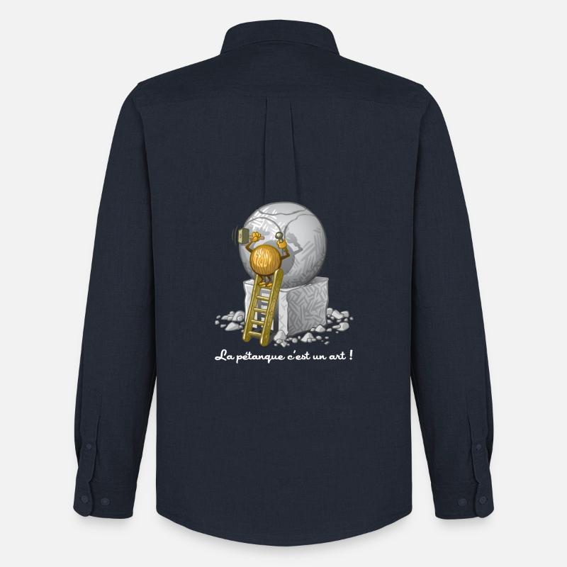 Pétanque ist eine Kunst - Männer Oxford Hemd von Stanley/Stella - Navy