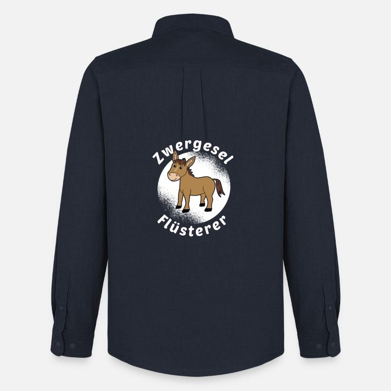 Zwergesel Flüsterer Miniesel Esel Muli Geschenk - Männer Oxford Hemd von Stanley/Stella - Navy