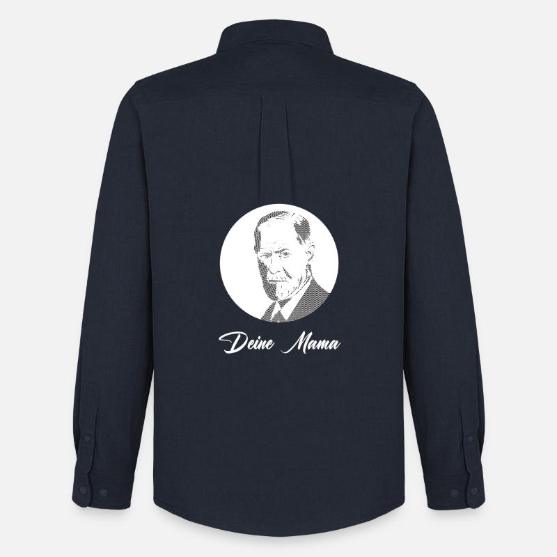 Deine Mama Freud - Männer Oxford Hemd von Stanley/Stella - Navy