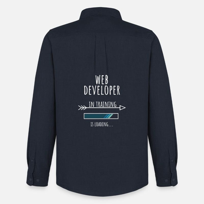 Web Developer in Ausbildung Beruf Geschenk - Männer Oxford Hemd von Stanley/Stella - Navy