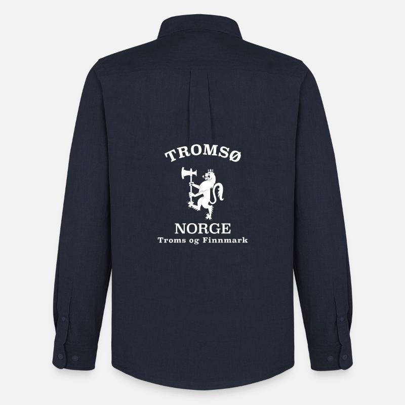 Tromso Norge Norway - Männer Oxford Hemd von Stanley/Stella - Navy