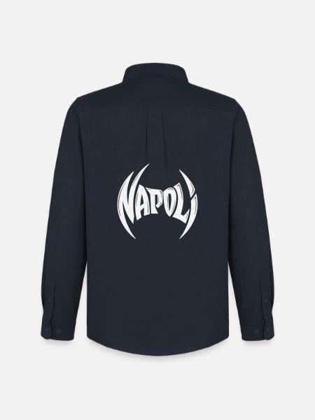 Napoli Crest Typography - Men's Oxford Shirt by Stanley/Stella - navy