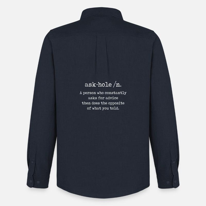Askhole - Männer Oxford Hemd von Stanley/Stella - Navy