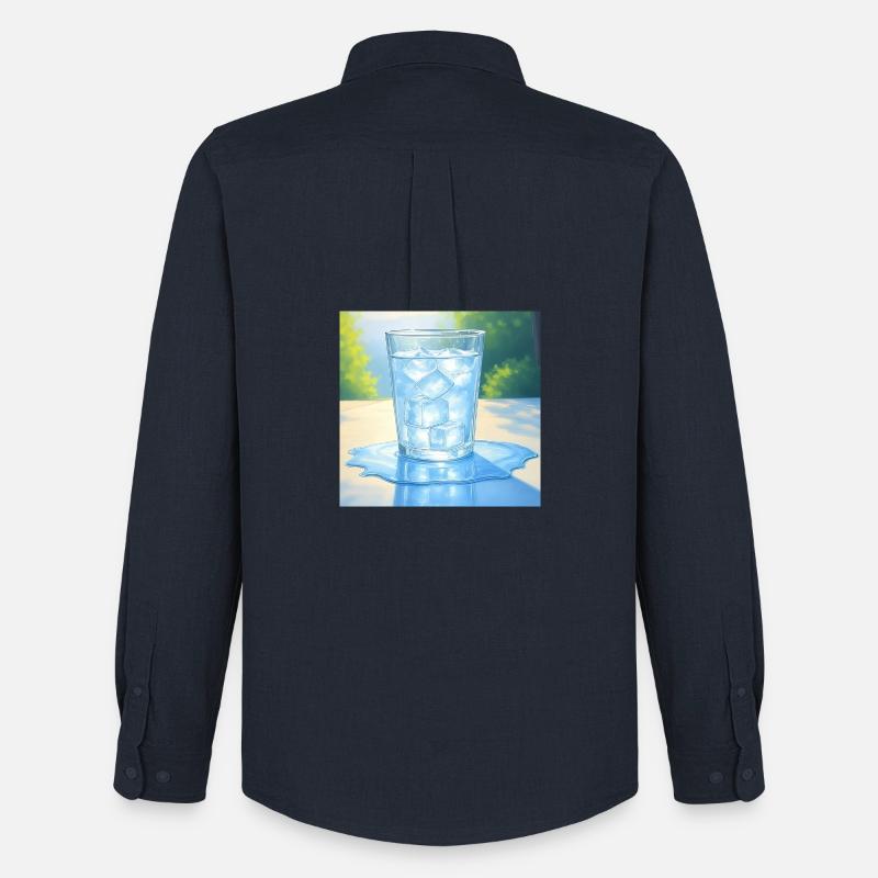 Ein Eis in der Sonne - Männer Oxford Hemd von Stanley/Stella - Navy