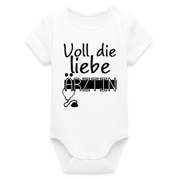Liebe Ärztin Geschenk - Organic Kurzarm-Babybody von Stanley/Stella - Weiß - Vorne