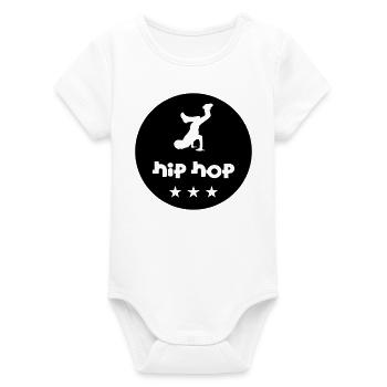 Hip Hop - Body bébé manches courtes bio Stanley/Stella - blanc - Devant