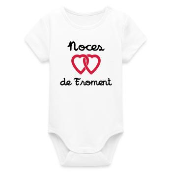 Noces de Froment - Body bébé manches courtes bio Stanley/Stella - blanc - Devant