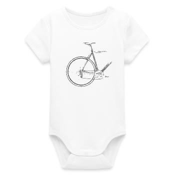 vélo de course - Body bébé manches courtes bio Stanley/Stella - blanc - Devant