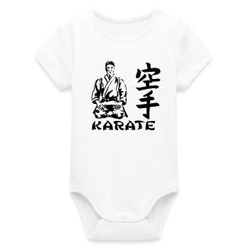 karate - Body bébé manches courtes bio Stanley/Stella - blanc - Devant