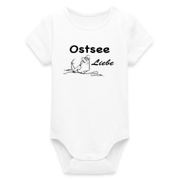 Ostsee Liebe - Organic Kurzarm-Babybody von Stanley/Stella - Weiß - Vorne