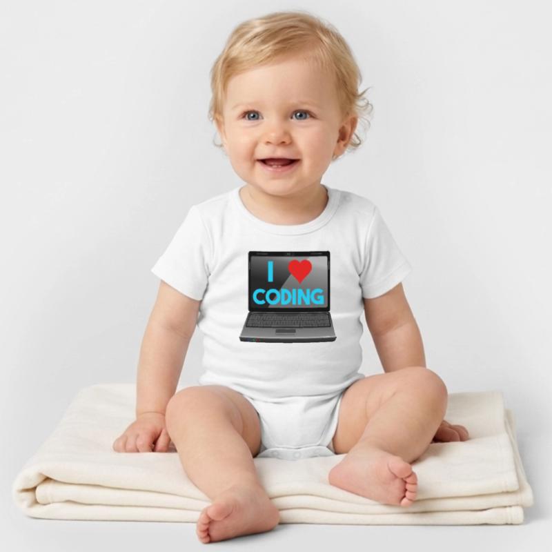 Programming, Programmer, Computer Scientist Organic Short Sleeve Baby Bodysuit by Stanley/Stella