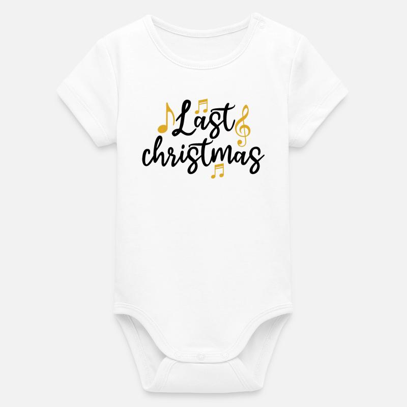 Noël dernier - Body bébé manches courtes bio Stanley/Stella - blanc